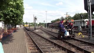 Draisinenfahrt im Bahnmuseum BochumDahlhausen [upl. by Eikcuhc]