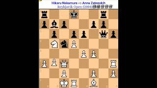 Hikaru Nakamura vs Anna Zatonskih Nakamura chess gamenakamura all pieces sacrificechess tal [upl. by Marva291]