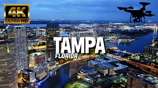 Tampa Florida In 4K By Drone  Amazing View Of Tampa Florida [upl. by Sollows]