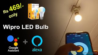 How to setup Wipro Smart light bulbs with Google Assistant amp Amazon Alexa  Smart Home Gadgets 2021 [upl. by York]