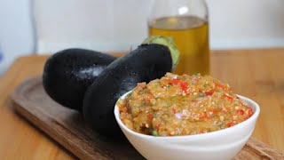 Easy melintzanosalata recipe  greek roasted eggplant dip [upl. by Jannery]