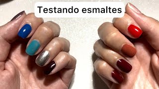 Testando esmaltes novos Cora Impala Maria Pomposa Anita [upl. by Eetnod]