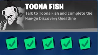 Toona Fish Questline Guide Huege Discovery  Fortnite [upl. by Anyale]