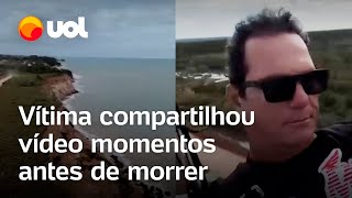 Turista que saltava de parapente morre após cair de falésia na Bahia [upl. by Koppel]