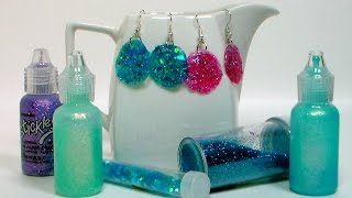 DIY Glitter Glue Earrings [upl. by Auohp310]