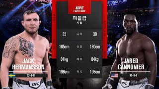 UFC53R Jack Hermansson 4 VS Jared Cannonier 5  Middleweight Janualy 20 2024 [upl. by Inamik982]