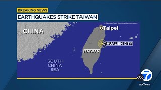 74 earthquake strikes eastern coast of Taiwan damage still being evaluated [upl. by Ahcsap]