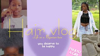 Haircare vlog  Life of a Nigerian teen  Intro 💕🤭 [upl. by Luciana]