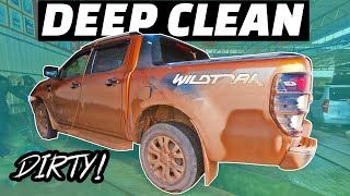 Deep cleaning the Muddiest Ford Ranger Wildtrak 4WD 4x4 Ever  Auto Detail Car wash  4x4 off road [upl. by Bronny399]