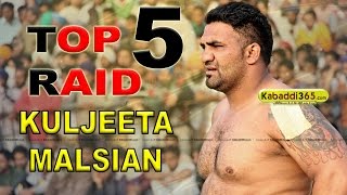 Top 5 Raid Kuljeeta Malsian at Kabaddi Tournament [upl. by Asserat44]