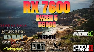 Amd Ryzen 5600g  Rx 7600 8gb  Benchmark  16gb Ram [upl. by Eednas]