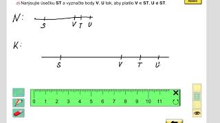 Opakování rýsování bod úsečka Geometrie pro 5roč str 4 cv 3d [upl. by Refynnej]