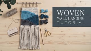 Woven Wall Hanging Tutorial Minimalist Weaving [upl. by Buffo]