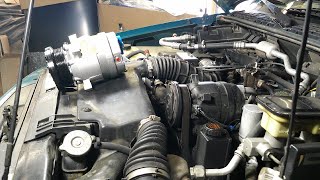 How to change the AC compressor in a Chevy truck amp recharge the system Adding freon fast amp easy [upl. by Rednirah]