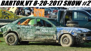 2017 BartonVT Demolition Derby Show 2 8202017 FULL SHOW [upl. by Siroled]