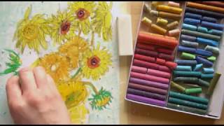 Vincent Van Gogh Oil Pastel Tutorial [upl. by Arteid]