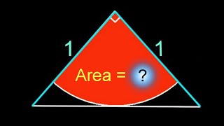 Calculate Area of the Red Shaded Quarter Circle  Geometry Olympiad Problems [upl. by Joann545]