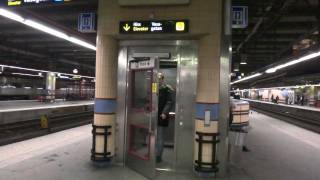 DEVE Upgraded by ThyssenKrupp Holeless Hydraulic elevator  Stockholm CentralstationSweden [upl. by Naerad356]