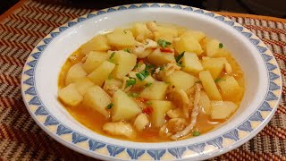 Recette Light  Soupe Pommes de terre aux calamars Power quick pot [upl. by Adnilak]