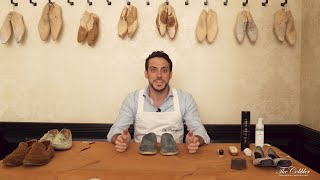 The Cobbler  Tutorial  How to clean your suede shoes  Long video DIY [upl. by Eniawtna]