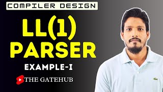 LL1 parser  Example 1  Top Down Parser  Compiler Design [upl. by Vallery]