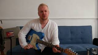 My guitars the only Telecaster in the world with a Guyatone Goldfoil and Dearmond pickup combo [upl. by Ardnasela]