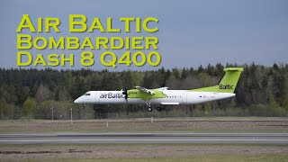 Air Baltic Bombardier Dash 8 Q400 at Stockholm Arlanda [upl. by Caspar]