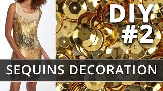 Sequins decoration How to use sequins for dress decor Part 2 [upl. by Seta579]