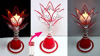 DIYBest out of waste ShowpieceTealight holder made from Plastic Bottle DIY home decoration ideas [upl. by Imim]