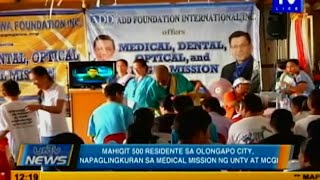 Mahigit 500 residente sa Olongapo City napaglingkuran sa medical mission ng UNTV at MCGI [upl. by Adnola976]