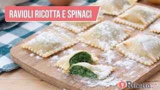 RAVIOLI RICOTTA E SPINACI facili facili  Ricettait [upl. by Kwon]