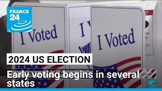 US presidential election Early voting begins in three states • FRANCE 24 English [upl. by Oileve]