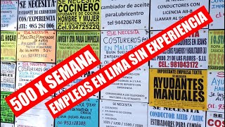 Como conseguir trabajo en lima 2024 si no tengo experiencia [upl. by Oisinoid]