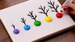 Easy amp Colorful Trees Acrylic Painting Step By Step｜Painting For Beginners 1398｜Art [upl. by Suhcnip418]