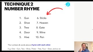 The Number Rhyme Memory Technique [upl. by Raasch]