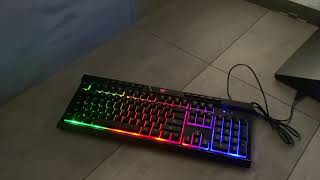 Unboxing Havit gaming tastatur med LED lys KB500L [upl. by Teage]