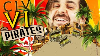 Lewis Makes an ACTUAL Treasure Island  CIV VI Pirates [upl. by Wordoow]