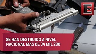 Sedena destruye más de 8 mil armas en la CDMX [upl. by Judie12]