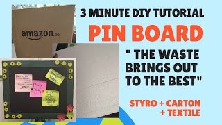 DIY 4 PIN BOARD  CORK BOARD A HOW TO MAKE COMPLETE TUTORIAL [upl. by Im120]