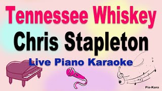 Tennessee whiskey  Chris Stapleton  Piano Karaoke   Lyrics [upl. by Darsey]