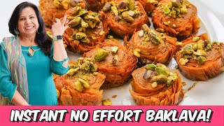 No Effort Instant Baklava Recipe in Urdu Hindi  RKK [upl. by Bobker306]