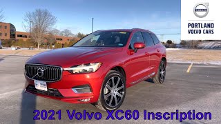 2021 Volvo XC60 Fusion Red amp Charcoal Inscription  Walkaround with Heather [upl. by Camilo595]