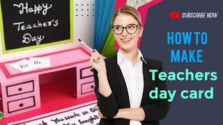 Happy Teachers day card kaise banaye  Teachers Day Card  Greetings Card for Teachers Day  DIY [upl. by Adiesirb576]