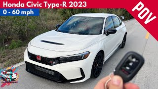 Honda Civic TypeR 2023  Exhaust Sound amp 060 POV4K [upl. by Nitsirk]