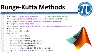 RungeKutta Methods to solve ODEs with MATLAB code [upl. by Ossy]