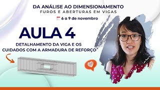 ⚠️ VOLTAMOS CONTINUANDO A AULA 4  DA ANÁLISE AO DIMENSIONAMENTO  VIGAS COM FUROSABERTURAS [upl. by Ydnih]