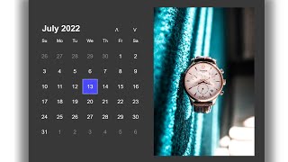 HOW TO CREATE CALENDAR USING HTML AND CSS [upl. by Nireil100]