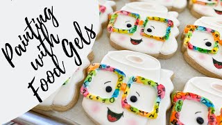 How to paint a sugar cookie using food gel colors [upl. by Lezlie352]