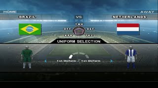 PES 2013 PS2  World Cup SFinal  Brazil vs Netherlands [upl. by Ryle]