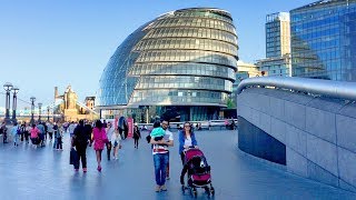 LONDON WALK  London Bridge to City Hall incl HMS Belfast  England [upl. by Hacker259]